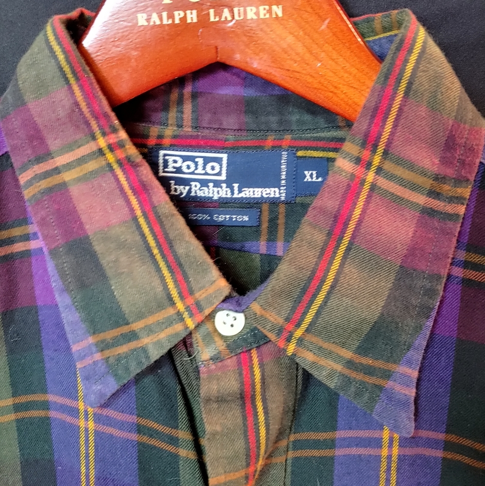 Men's Button down Polo Shirt by Ralph Lauren.